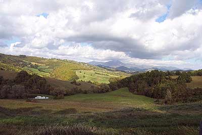 View over the hills
