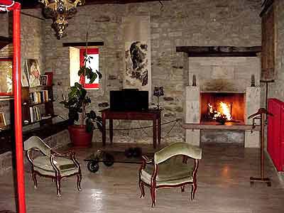 The fireplace